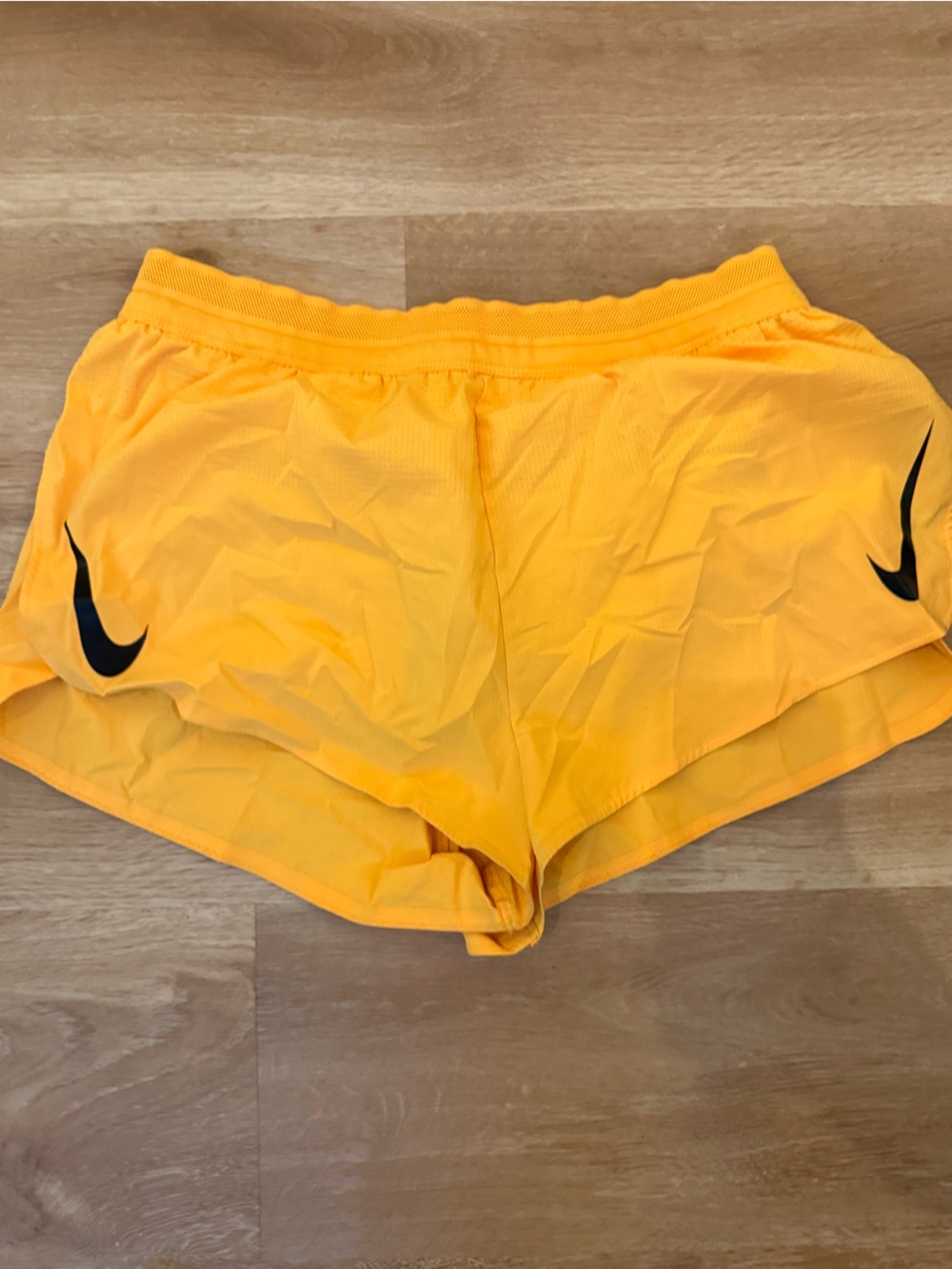 Nike AeroSwift Running Shorts — Gold/Yellow